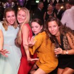 Group of guests at Birthday Party for Amelia at dorking golf club using photo booth hire by Animation Events