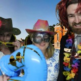 image of guests at the wedding of Hayley and Mark taken using a photo booth rental in Basingstoke, Hampshire.