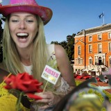 Image of guests in a photo booth while at a wedding in Basingstoke