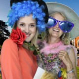 two ladies in a photo booth hired for Hayley's Wedding in Basingstoke, Hampshire