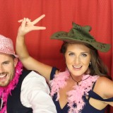 Guests using an Animation Events Photo booth at a wedding in Surrey's Nonsuch Mansion