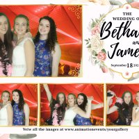 Photo booth hire for wedding at the Lensbury for James and Bethany