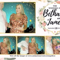 Photo booth hire for wedding of James and Bethany at the Lensbury