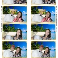 A strip print from a wedding photo booth hire at the Wharf Teddington