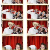 Fun in the photo booth at the wharf for a wedding hire