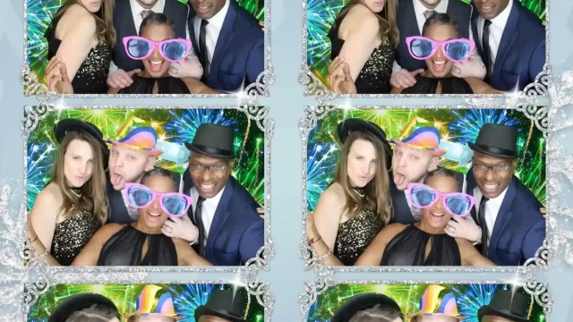 Strip prints from Waynes Wedding from photo booth hire at Farnham House Hotel