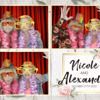 Thank you Nicole for booking Animation Events as your Photo Booth hire company in Farnham Surrey Guests using an Animation Events Photo booth at a wedding in Surrey's Hogs Back Hotel