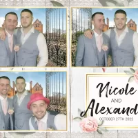 Thank you Nicole for booking Animation Events as your Photo Booth hire company in Farnham Surrey friends enjoying a photo booth hired for a party at Hogs Back Hotel
