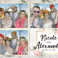 Thank you Nicole for booking Animation Events as your Photo Booth hire company in Farnham Surrey Large group in a photo booth hire in Farnham at Hogs Back Hotel