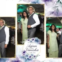 Always proud to supply a wedding photo booth hire at Northbrook Park friends enjoying a photo booth hired for a party at Northbrook Park